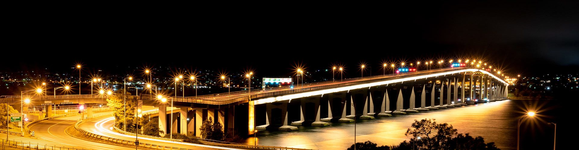 Tasman Bridge at Night